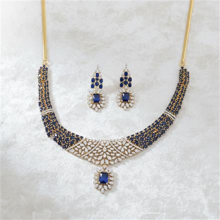 Cz Classic Necklace With 2 Tone Plating