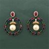 Cz Classic Earring With Mehndi Plating