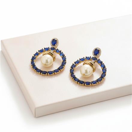 Cz Classic Earring With Mehndi Plating