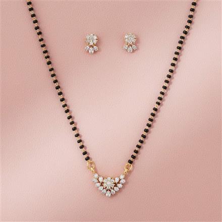 Cz Classic Mangalsutra With 2 Tone Plating