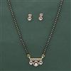 Cz Classic Mangalsutra With 2 Tone Rhodium Plating