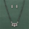 Cz Classic Mangalsutra With 2 Tone Rhodium Plating