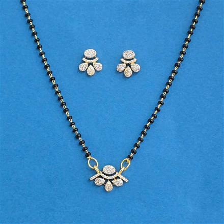Cz Classic Mangalsutra With 2 Tone Plating
