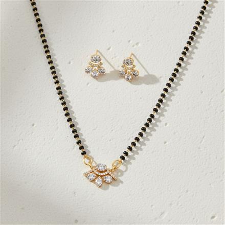 Cz Classic Mangalsutra With 2 Tone Plating