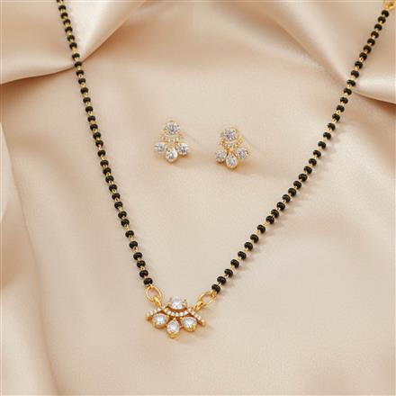 Cz Classic Mangalsutra With 2 Tone Plating