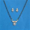 Cz Classic Mangalsutra With 2 Tone Rhodium Plating