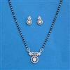 Cz Classic Mangalsutra With 2 Tone Rhodium Plating