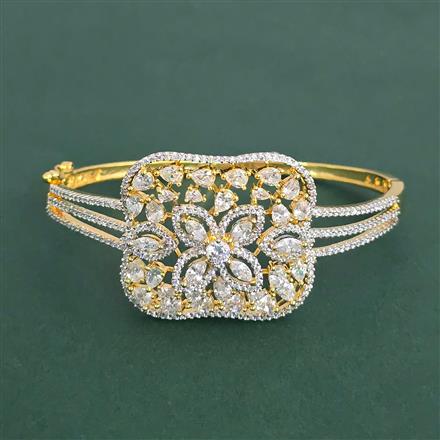 Cz Openable Kada With 2 Tone Plating