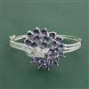 Cz Openable Kada With Rhodium Plating