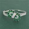 Cz Openable Kada With Rhodium Plating