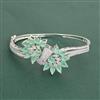 Cz Openable Kada With Rhodium Plating