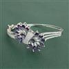 Cz Openable Kada With Rhodium Plating