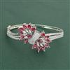 Cz Openable Kada With Rhodium Plating