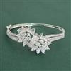 Cz Openable Kada With Rhodium Plating