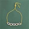 Cz Adjustable Bracelet With 2 Tone Plating