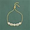 Cz Adjustable Bracelet With 2 Tone Plating