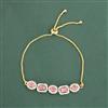 Cz Adjustable Bracelet With 2 Tone Plating