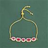 Cz Adjustable Bracelet With 2 Tone Plating