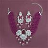 Cz Classic Necklace With Rhodium Plating
