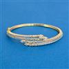 Cz Openable Kada With 2 Tone Rhodium Plating