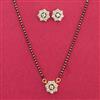 Cz Delicate Mangalsutra With 2 Tone Rhodium Plating