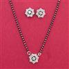 Cz Delicate Mangalsutra With 2 Tone Rhodium Plating