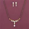 Cz Classic Mangalsutra With 2 Tone Rhodium Plating