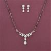 Cz Classic Mangalsutra With 2 Tone Rhodium Plating