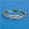 Cz Openable Kada With Mehndi 2 Tone Rhodium Plating