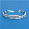 Cz Openable Kada With Mehndi 2 Tone Rhodium Plating