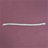 Cz Openable Bracelet With Rhodium Plating