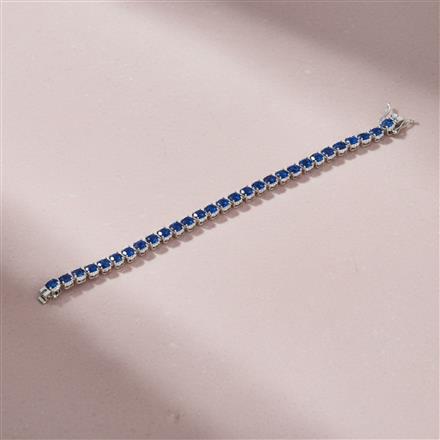 Cz Openable Bracelet With Rhodium Plating