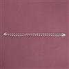 Cz Openable Bracelet With Rhodium Plating