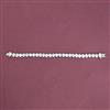 Cz Openable Bracelet With Rhodium Plating