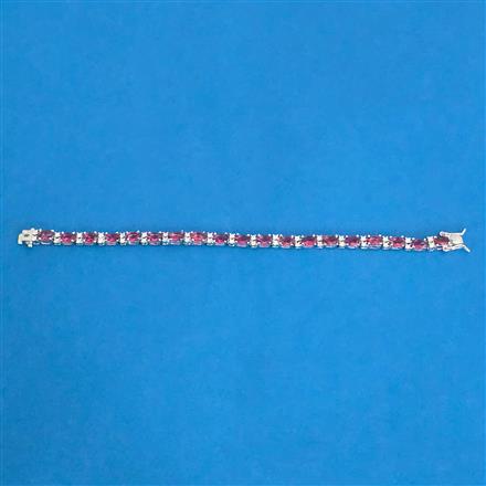 Cz Openable Bracelet With Rhodium Plating