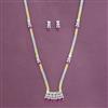 Cz Classic Pendant Set With 2 Tone Plating