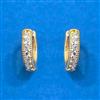 Cz Pressing Nose Ring With 2 Tone Rhodium Plating