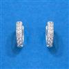 Cz Pressing Nose Ring With 2 Tone Rhodium Plating