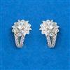 Cz Pressing Nose Ring With 2 Tone Rhodium Plating