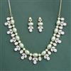 Cz Classic Necklace With 2 Tone Plating
