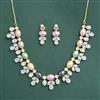 Cz Classic Necklace With 2 Tone Plating