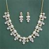 Cz Classic Necklace With 2 Tone Plating