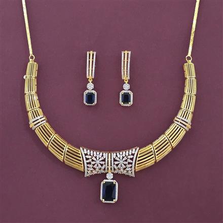 Cz Classic Necklace With 2 Tone Plating