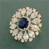 Cz Adjustable Ring With 2 Tone Plating
