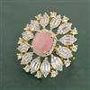 Cz Adjustable Ring With 2 Tone Plating