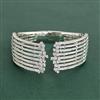 Cz Openable Kada With Carat 2 Tone Rhodium Plating