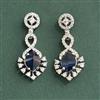 Cz Classic Earring With Rhodium Plating