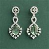Cz Classic Earring With Rhodium Plating