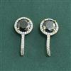 Cz Delicate Earring With 2 Tone Plating