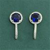 Cz Delicate Earring With 2 Tone Plating